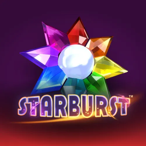 Miniatura del juego de casino Starburst en el catálogo del sitio argentino de la marca.